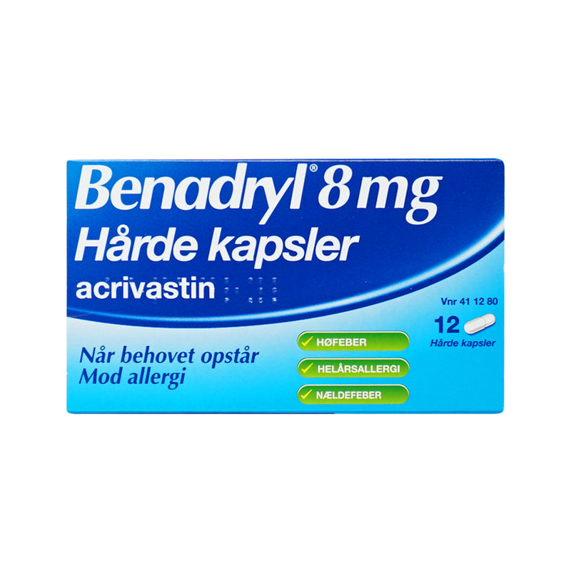 Benadryl Kapsler 8 mg 12 stk. - Scandea O2O