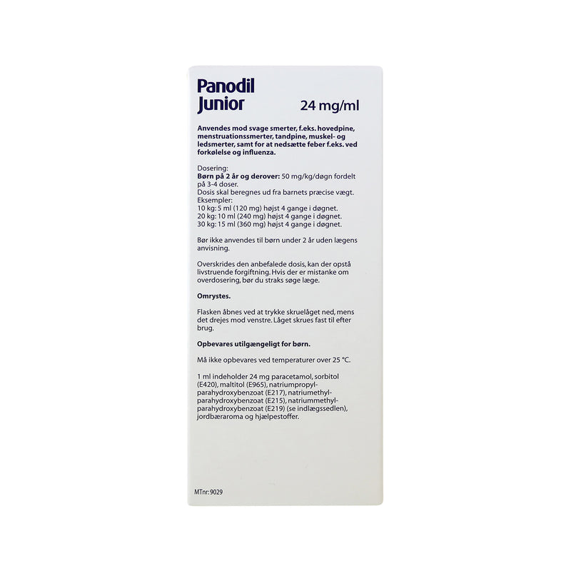 Panodil Junior 24 mg/ml oral suspension 200 ml - Scandea O2O