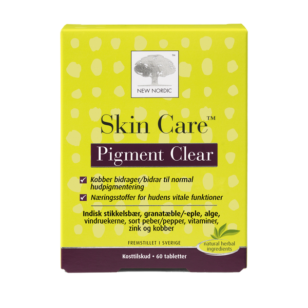 New Nordic Skin Care Pigment Clear 60 tabl. - Scandea O2O