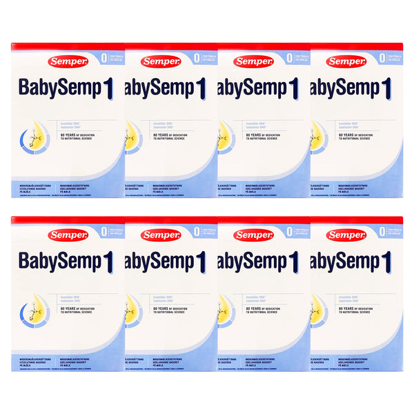 Semper BabySemp 1 modermælkserstatning 0+ 800g x 8stk