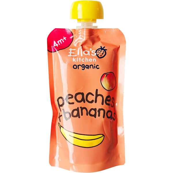 Ella's Kitchen Babymos ferskner + bananer fra 4 mdr.