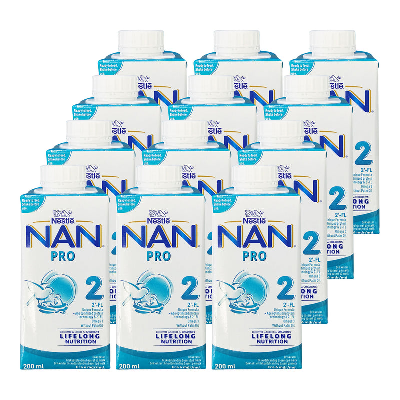 NAN Pro 2 drikkeklar 200 ml 12-Pack