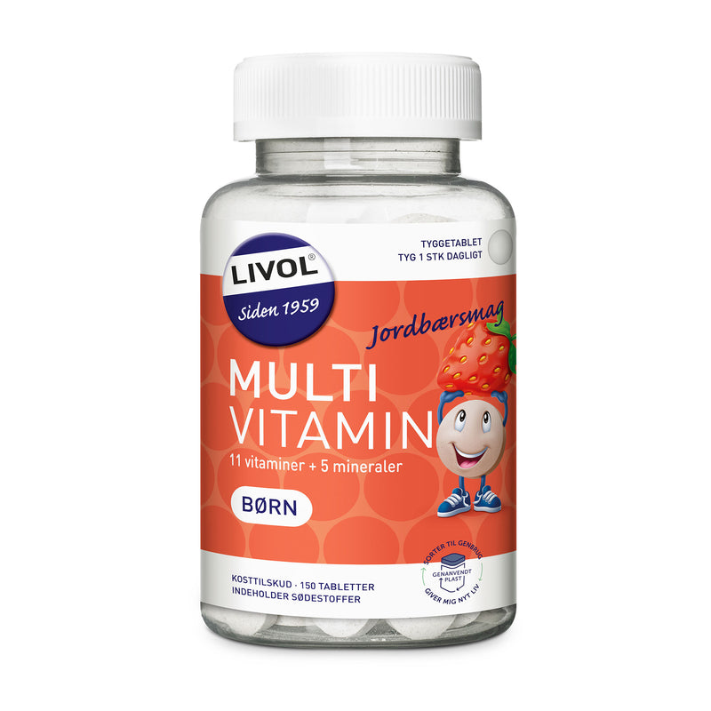 Livol Multi Vitamin Jordbær 150 stk.