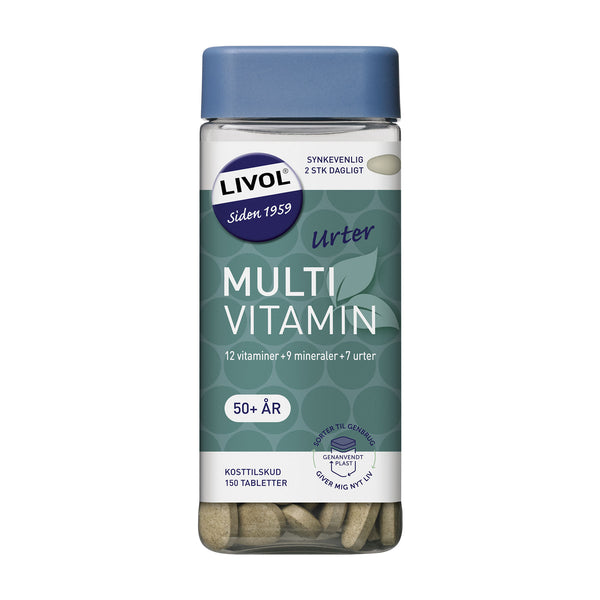 Livol Multivitamin m. urter 50+ 150 stk.