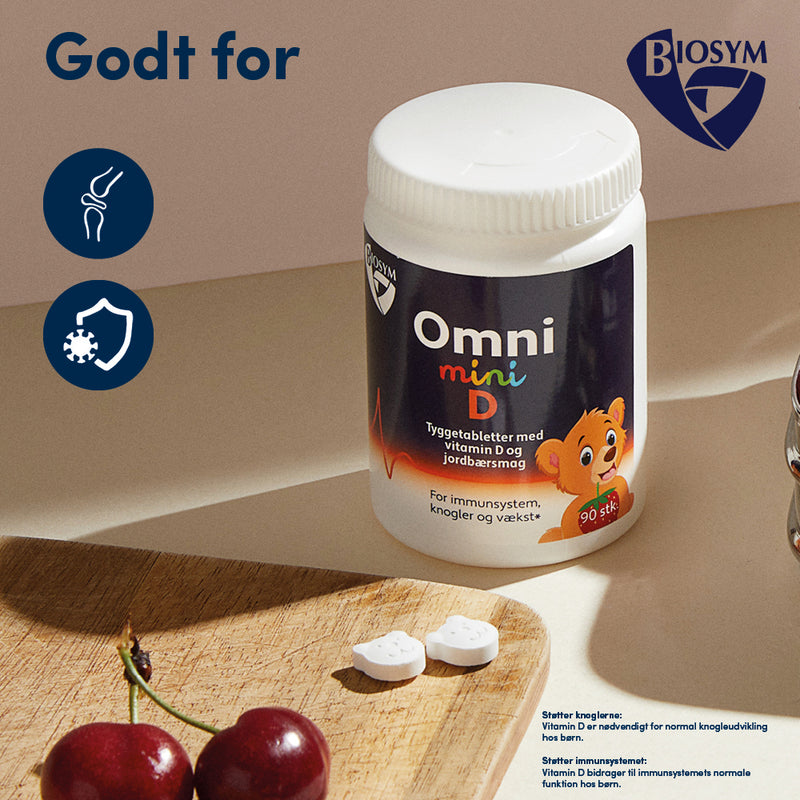 Biosym OmniMINI D 90 tyggetabs
