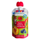 HiPP Organic Apple Peach & Wild Berries Babymos 100g  fra 4 mdr.