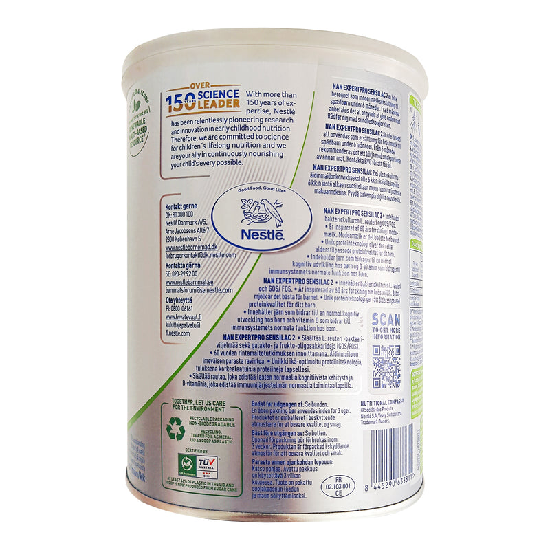 Nestle EXPERTPRO NAN Sensilac 2 Tilskudsblanding 800g