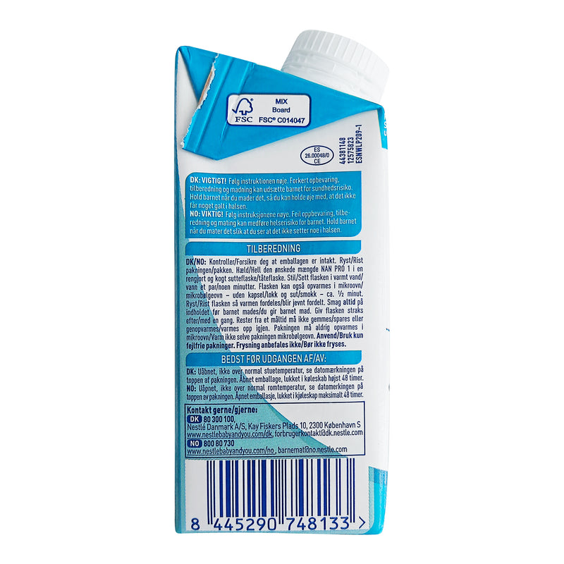 Nestle NAN Pro 1 drikkeklar 200 ml 12-Pack