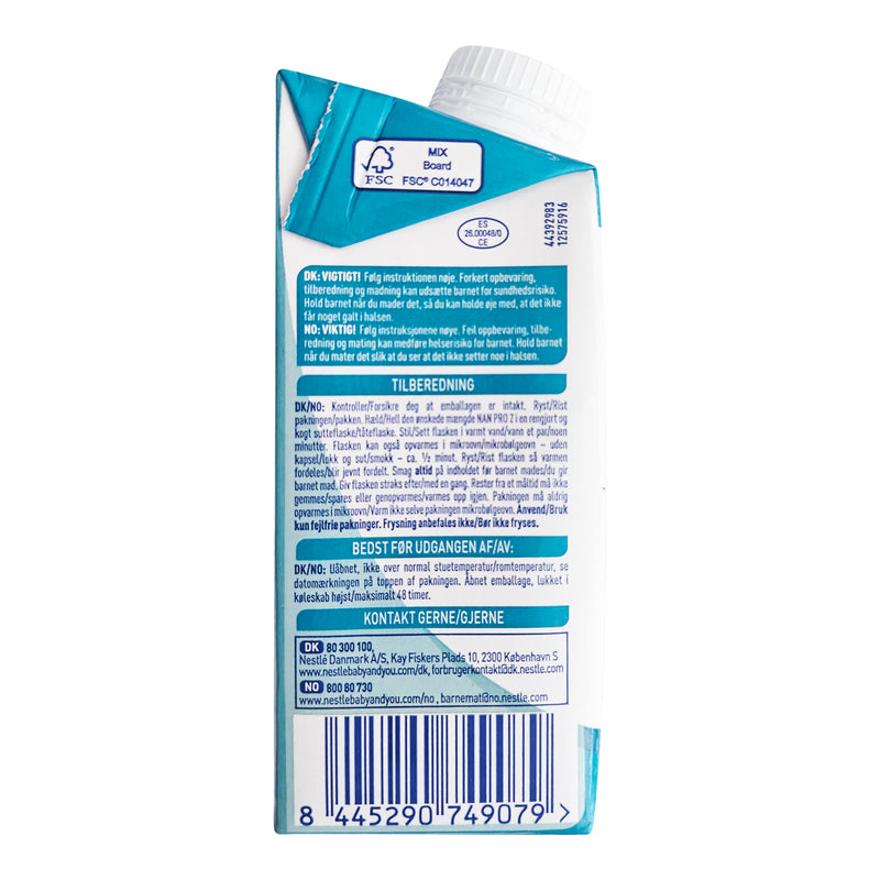 Nestle NAN Pro 2 drikkeklar 200 ml 12-Pack