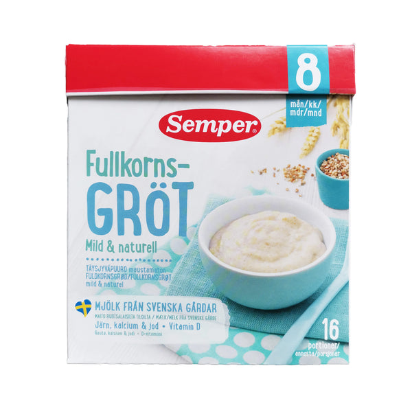 Semper Fuldkornsgrød Mild & Naturel 8 mdr.