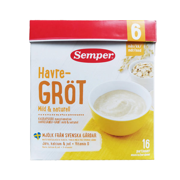 Semper Havregrød Mild & Naturel 6 mdr.