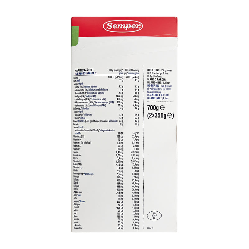 Semper BabySemp SensiSoft 1 modermælkserstatning 700g x 8stk.