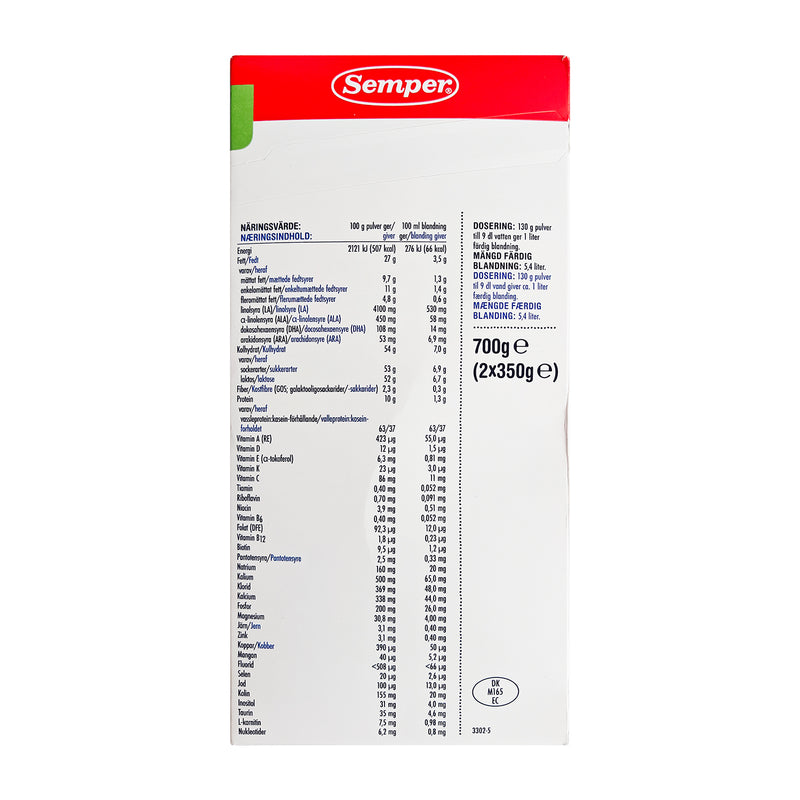 Semper BabySemp SensiSoft 1 modermælkserstatning 700g x 4stk.