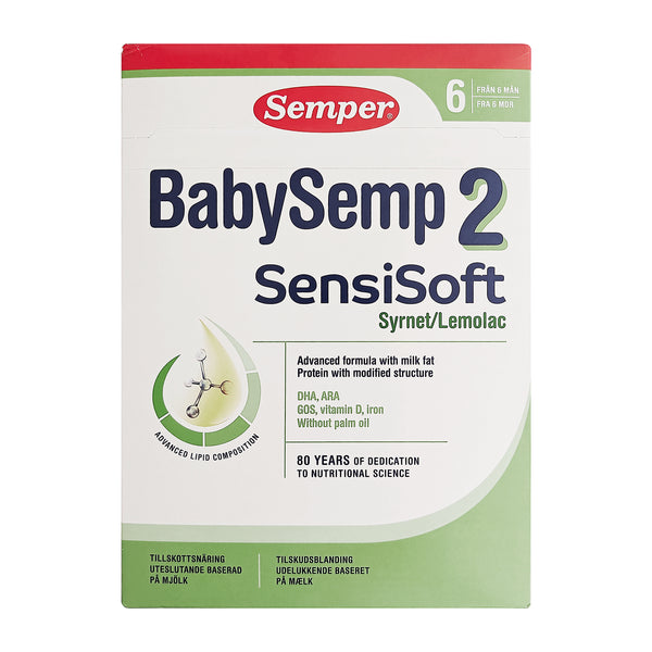 Semper BabySemp 2 SensiSoft Syrnet Tilskudsblanding fra 6 måneder 700g