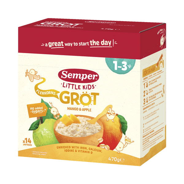 Semper Flerkornsgrød mango & æble 1-3 år