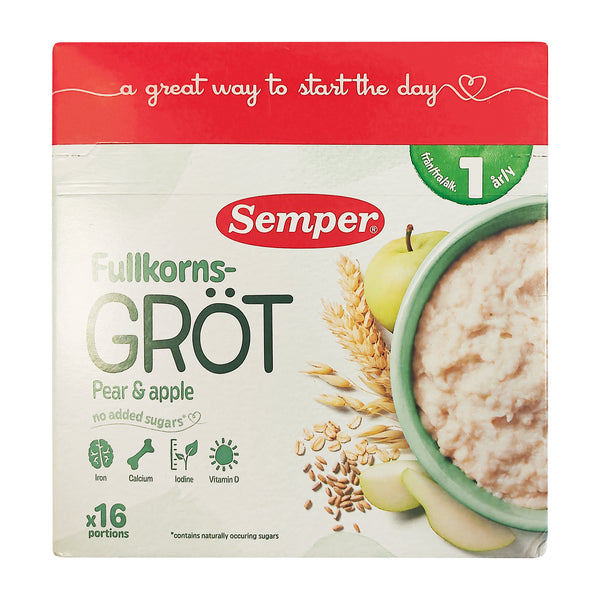 Semper Grød 1 år - Fuldkornsgrød Pære og æble 530g