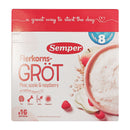 Semper Grød 8 måneder- Flerkornsgrød Pære, Æble, Hindbær 480g
