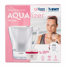 BWT AQUALizer Home vandfilterkande i Soft White med filterpatron – original produktemballage.