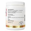 ColoDan Whole Colostrum 250 g – bagside med anbefalet daglig dosis, immunoglobulin G og opbevaringsvejledning