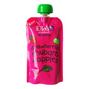 Ella's Kitchen Økologisk Babymos Jordbær, Rabarber & Æbler 120 g fra 4 mdr front view
