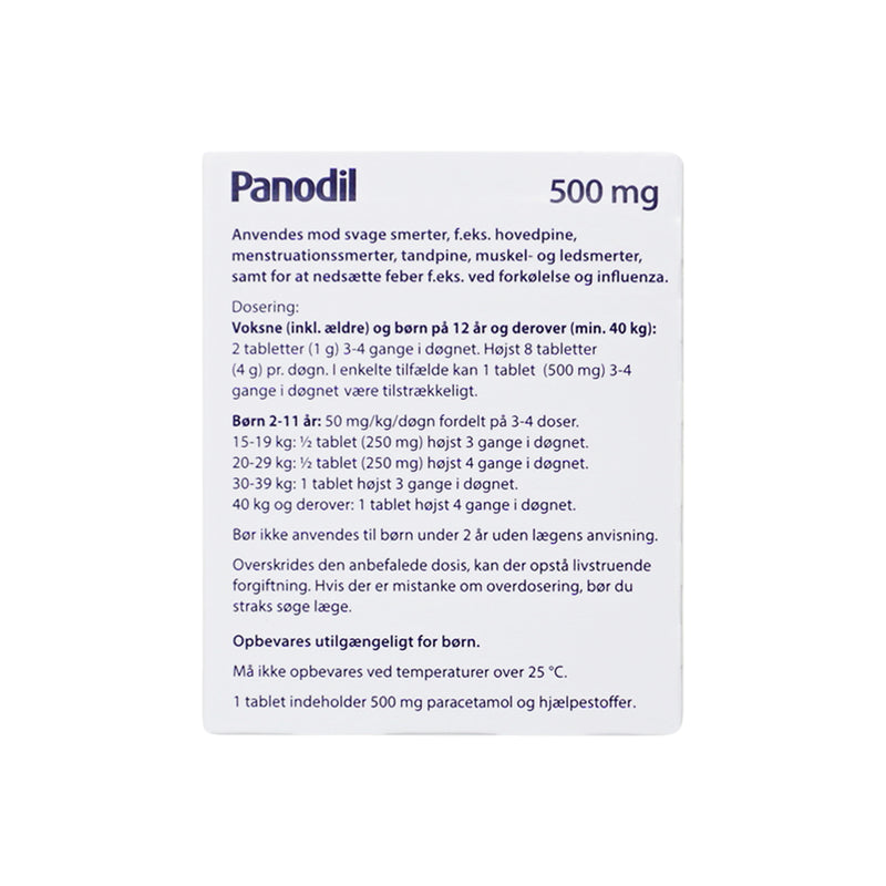 Panodil Tabletter 500 mg - Scandea O2O