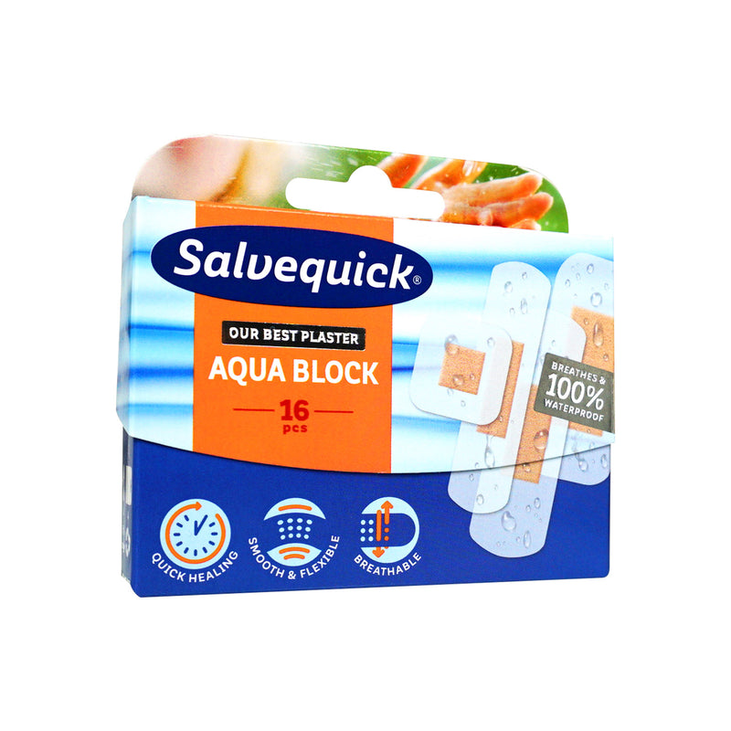 Salvequick Aqua Block Plaster 16 stk. - Scandea O2O