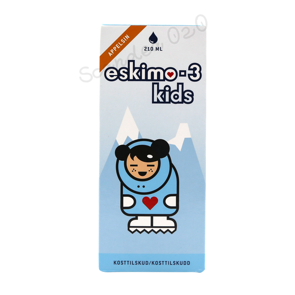Eskimo-3 Fiskeolie Kids Appelsin 210 ml | Scandea.dk