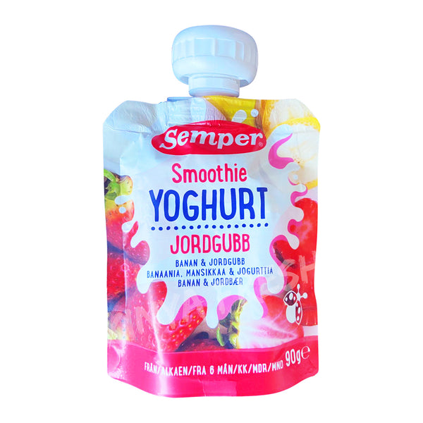 Semper Yoghurt Smoothie Banan & Jorbær 6+ mdr. 90g
