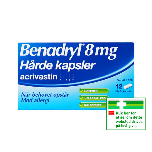 Benadryl Kapsler 8 mg 12 stk.