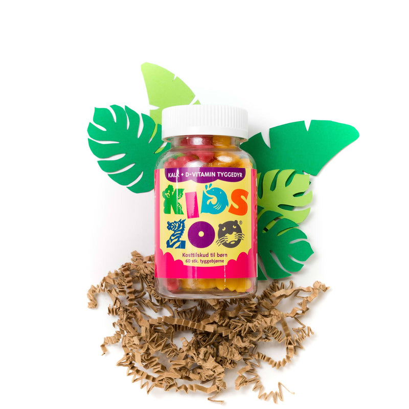 Kids Zoo Kalk+ D-Vitamin 60 stk. - Scandea O2O