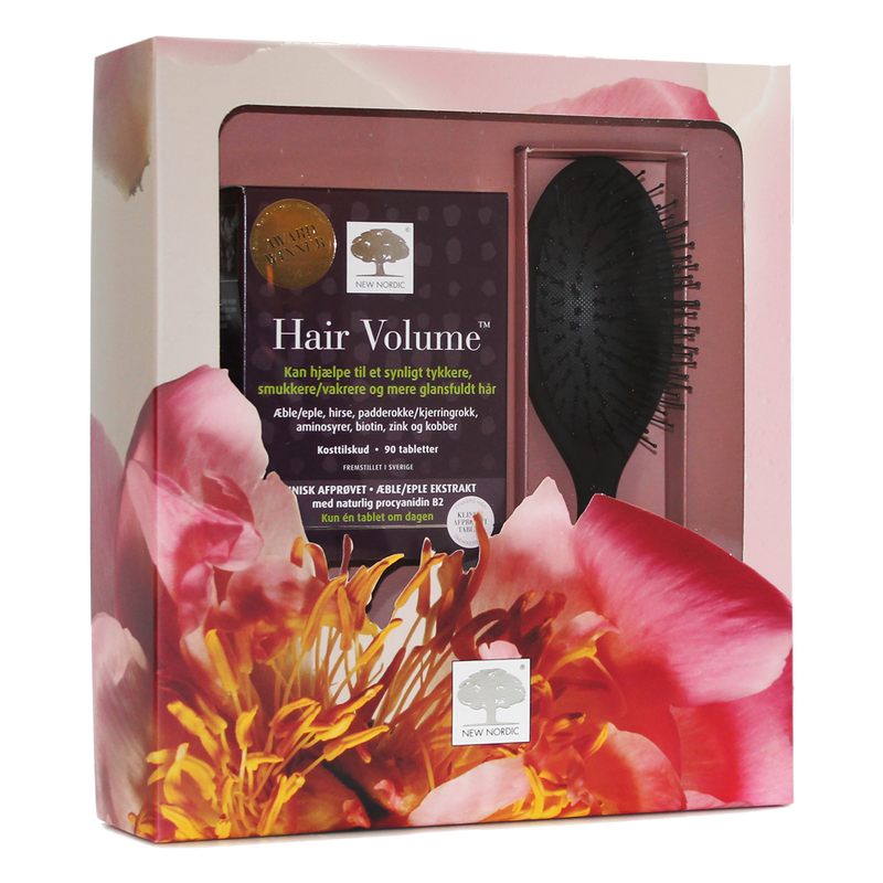 Køb New Nordic Hair Volume gaveæske med hårbørste | Scandea.dk
