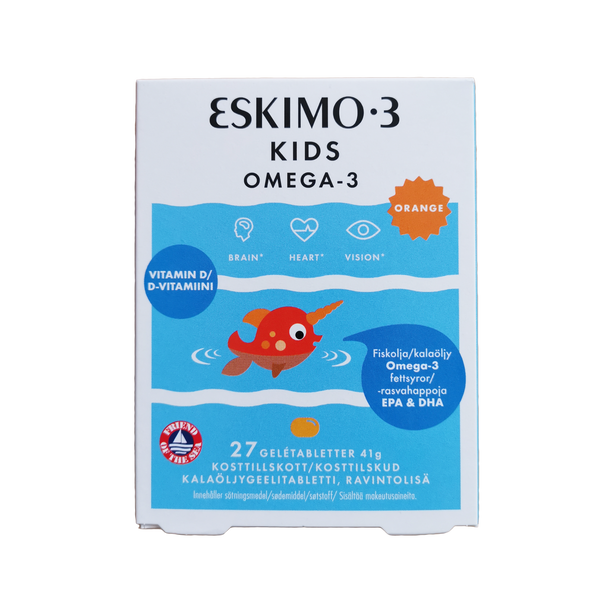 Eskimo-3 Kids Chew Geltabs 27 stk.